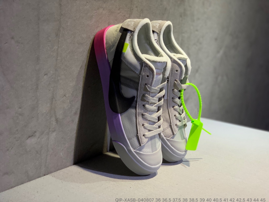 190<br />公司货  OFF-White x Nike Balzer Mid 开拓者低帮联名板鞋 QIP-XASB-040807 <br />尺码：36 36.5 37.5 38 38.5 39 40 40.5 41 42 42.5 43 44 45