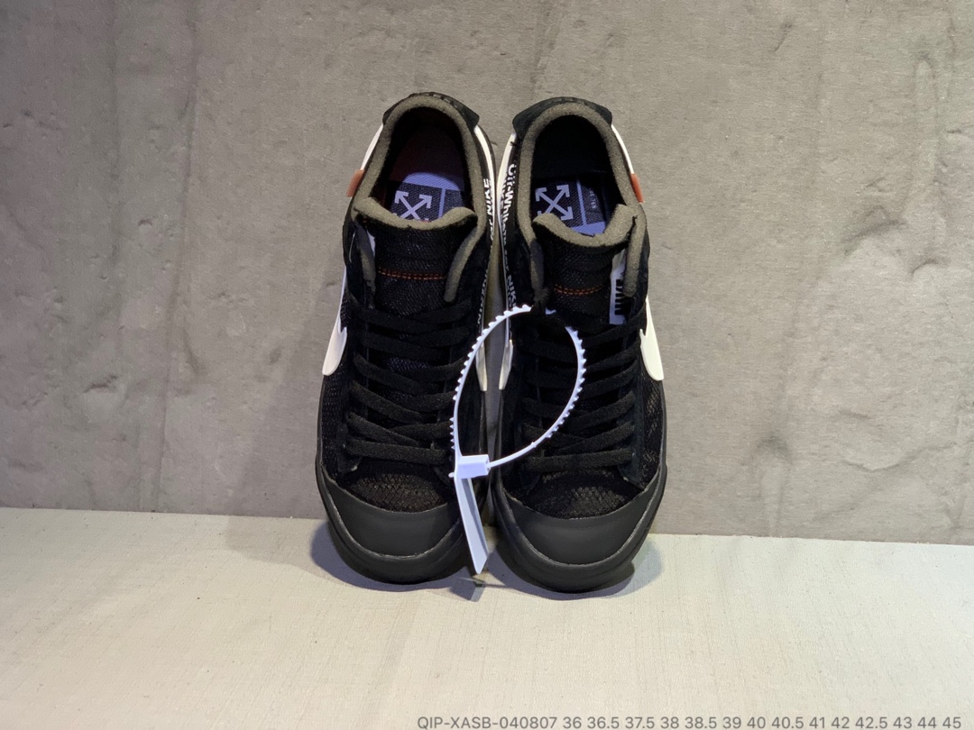 190<br />公司货  OFF-White x Nike Balzer Mid 开拓者低帮联名板鞋 QIP-XASB-040807 <br />尺码：36 36.5 37.5 38 38.5 39 40 40.5 41 42 42.5 43 44 45