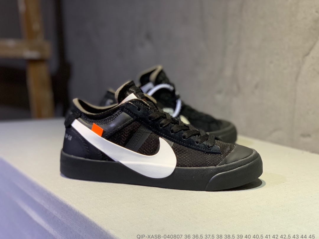 190<br />公司货  OFF-White x Nike Balzer Mid 开拓者低帮联名板鞋 QIP-XASB-040807 <br />尺码：36 36.5 37.5 38 38.5 39 40 40.5 41 42 42.5 43 44 45