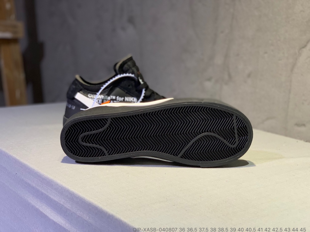 190<br />公司货  OFF-White x Nike Balzer Mid 开拓者低帮联名板鞋 QIP-XASB-040807 <br />尺码：36 36.5 37.5 38 38.5 39 40 40.5 41 42 42.5 43 44 45