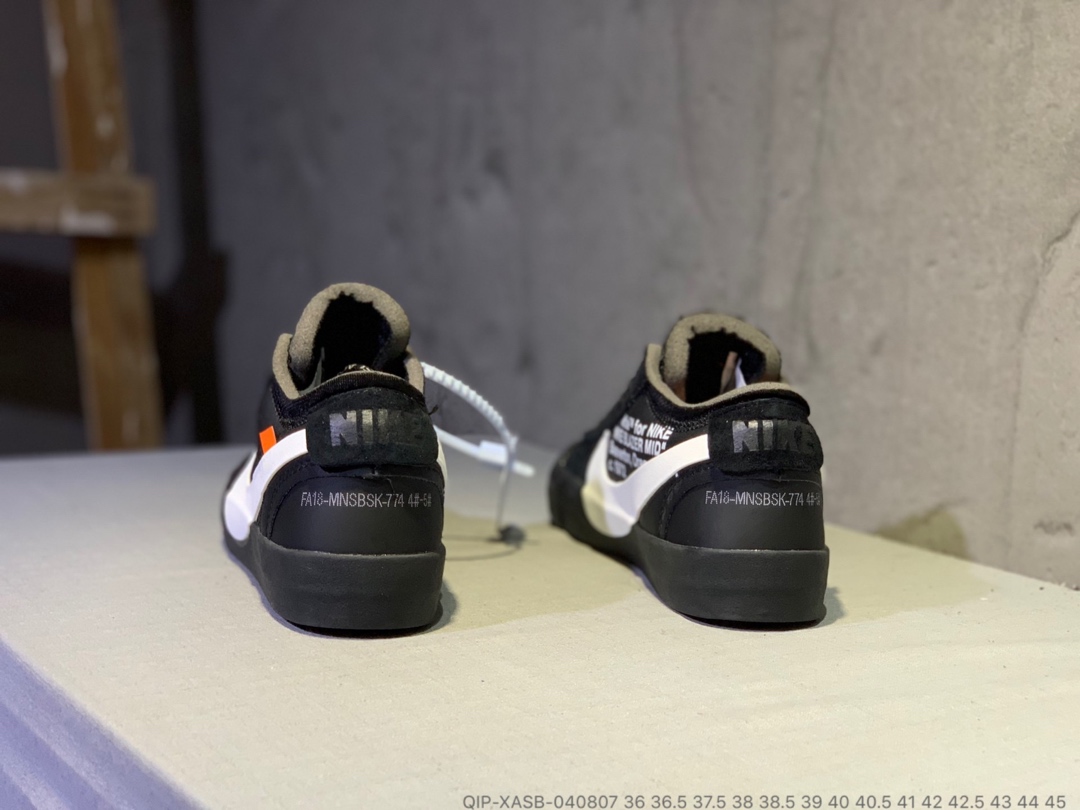 190<br />公司货  OFF-White x Nike Balzer Mid 开拓者低帮联名板鞋 QIP-XASB-040807 <br />尺码：36 36.5 37.5 38 38.5 39 40 40.5 41 42 42.5 43 44 45