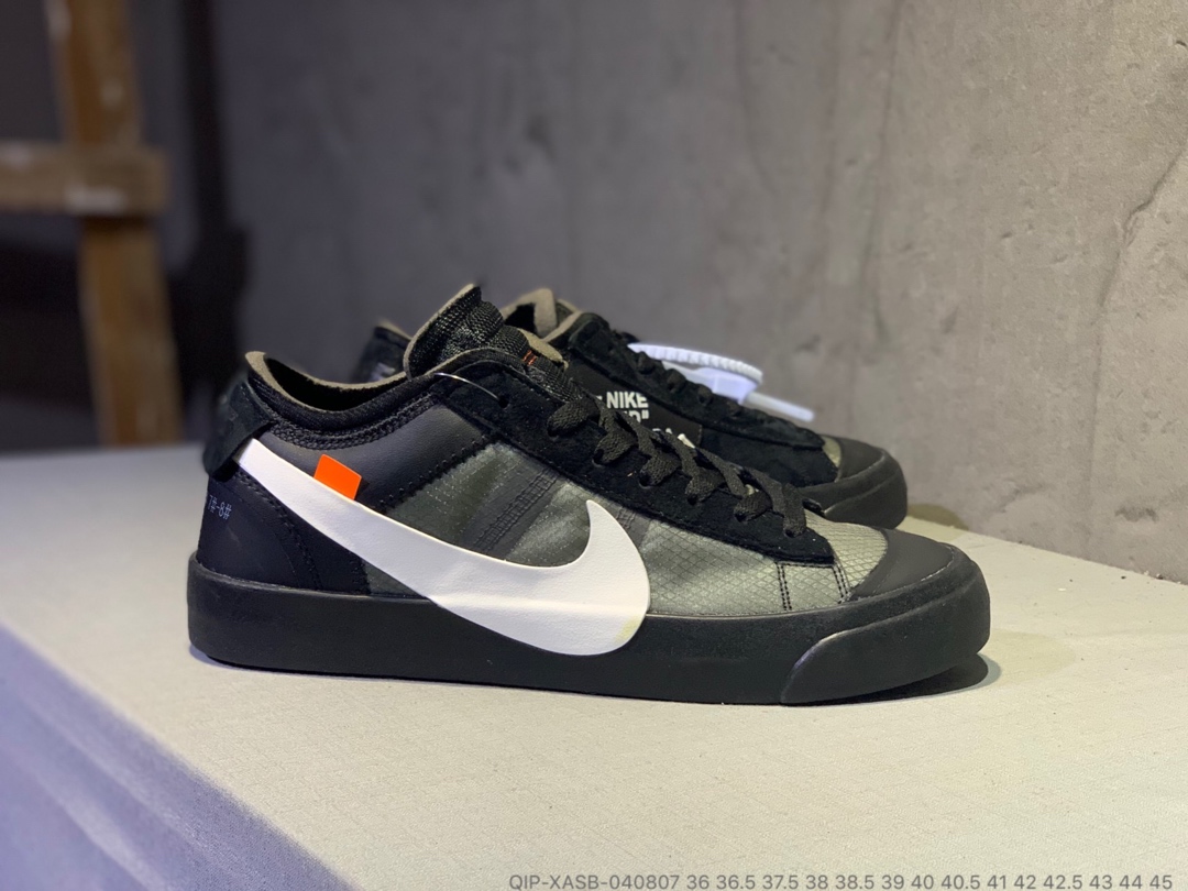 190<br />公司货  OFF-White x Nike Balzer Mid 开拓者低帮联名板鞋 QIP-XASB-040807 <br />尺码：36 36.5 37.5 38 38.5 39 40 40.5 41 42 42.5 43 44 45