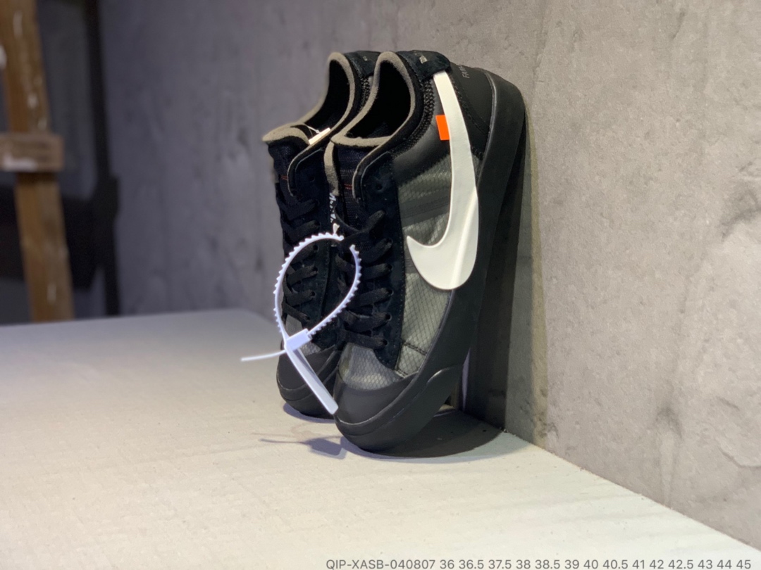 190<br />公司货  OFF-White x Nike Balzer Mid 开拓者低帮联名板鞋 QIP-XASB-040807 <br />尺码：36 36.5 37.5 38 38.5 39 40 40.5 41 42 42.5 43 44 45