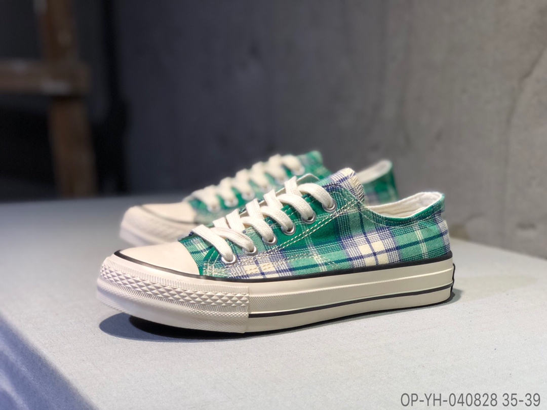 100 Converse 匡威格子系列 低帮帆布鞋