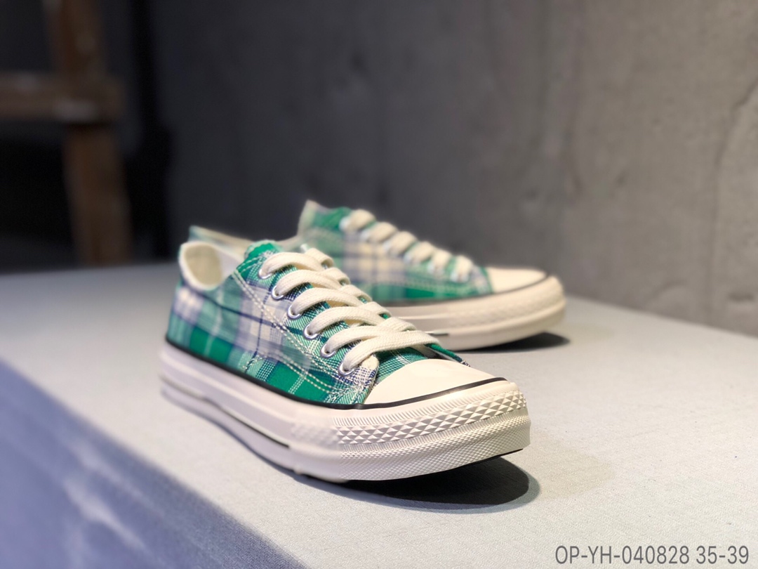 100 Converse 匡威格子系列 低帮帆布鞋