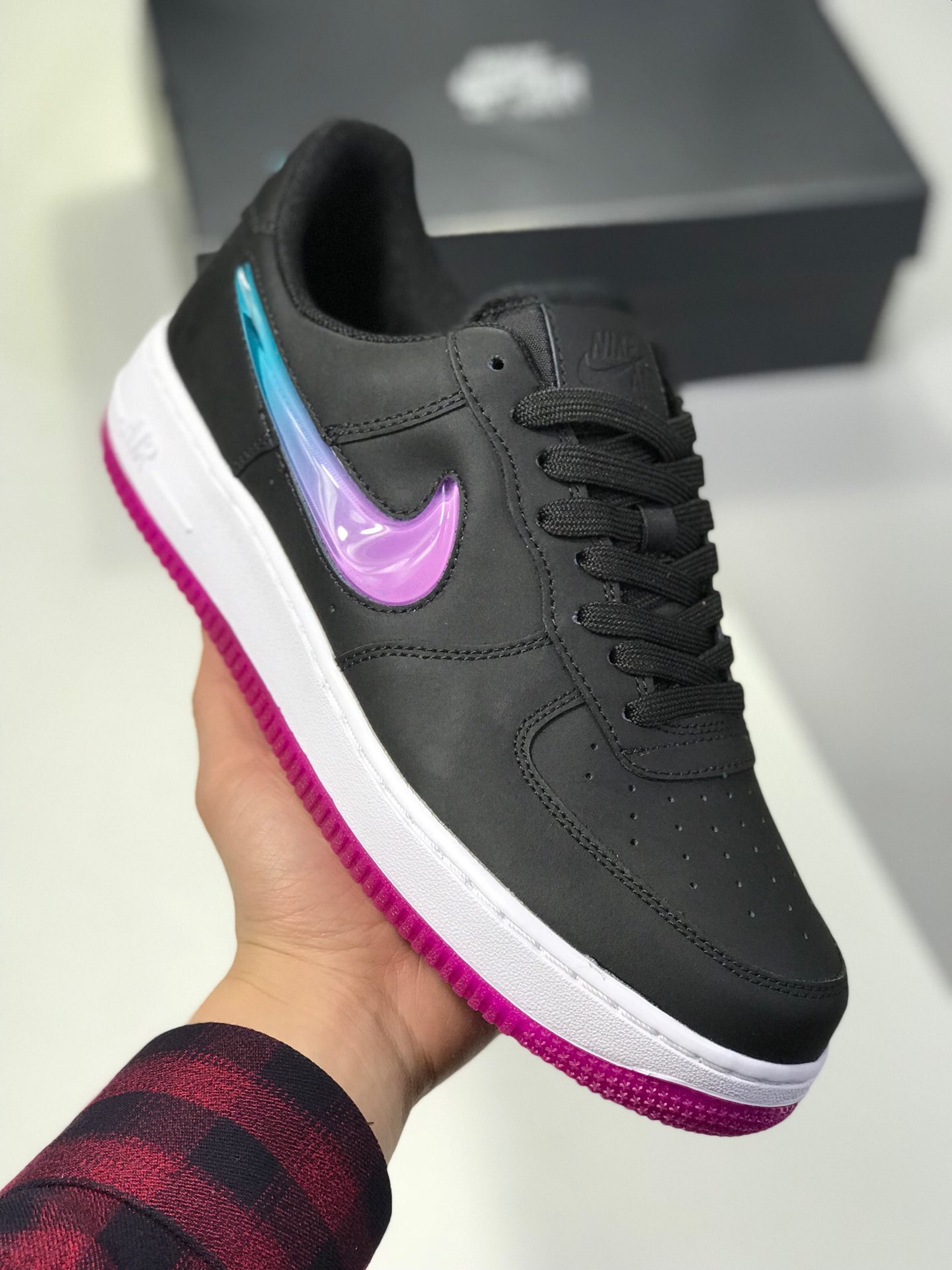 150。 原价：180新版本纯原勾。头层空军果冻NIKE AIR FORCE 1 AF1 空军一号果冻男子低帮板鞋