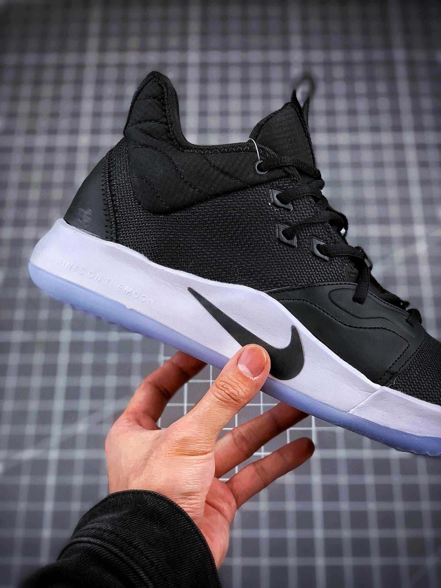 220Nike PG3 “Black” 黑白奥利奥 保罗乔治三代低调黑蓝装扮鞋身AO2608-001