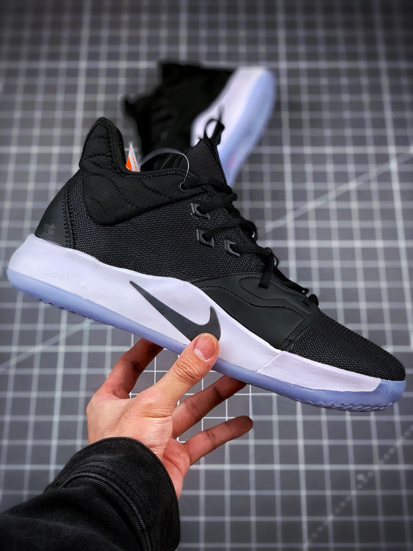 220Nike PG3 “Black” 黑白奥利奥 保罗乔治三代低调黑蓝装扮鞋身AO2608-001