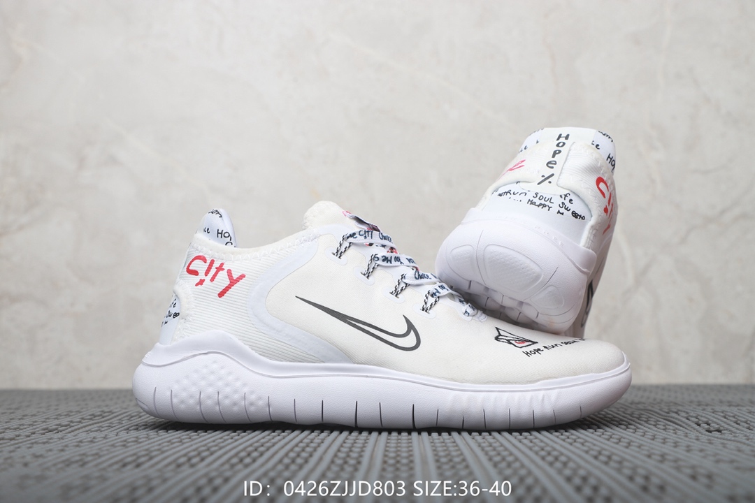110  耐克Nike Wmns Nike Free En 2018 T-Shirt 联名款 赤足系列轻便跑步鞋！号码：36 36.5 37 38 38.5 39 40