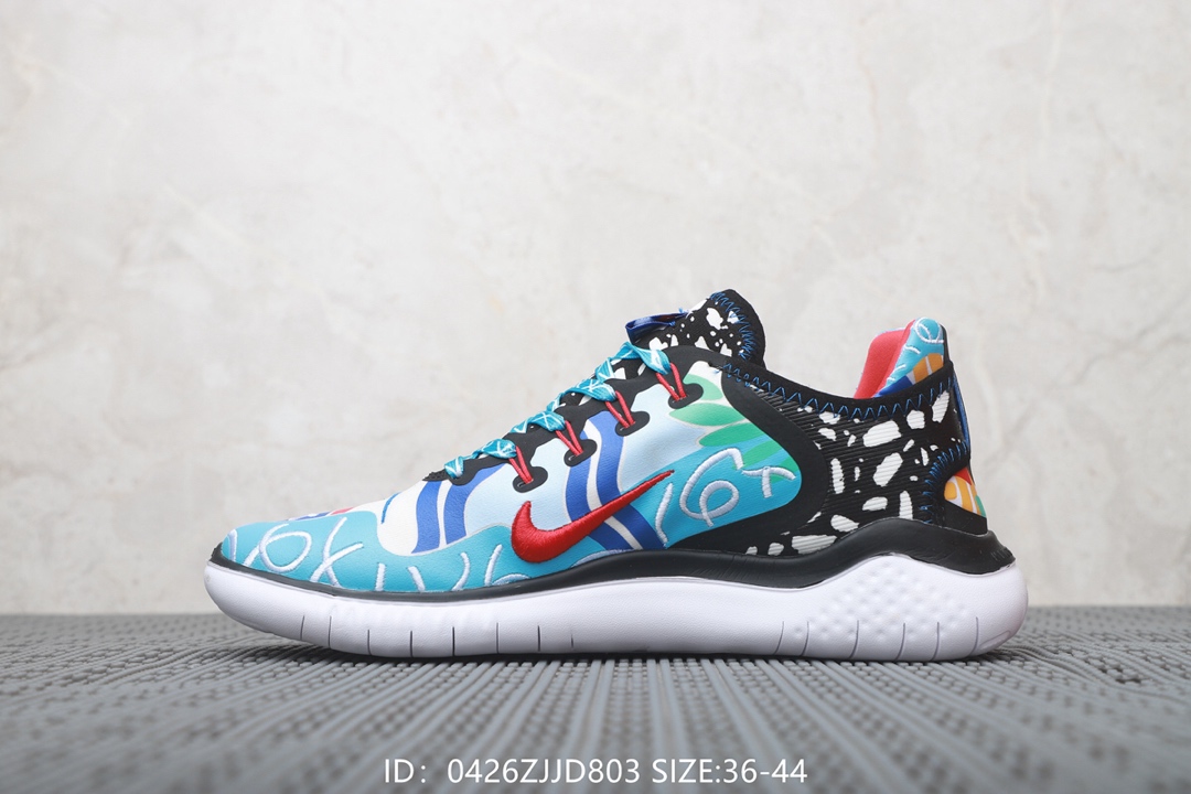 110  耐克Nike Wmns Nike Free En 2018 T-Shirt 联名款 赤足系列轻便跑步鞋！号码：36 36.5 37 38 38.5 39 40 40.5 41 42 42.5 43 44