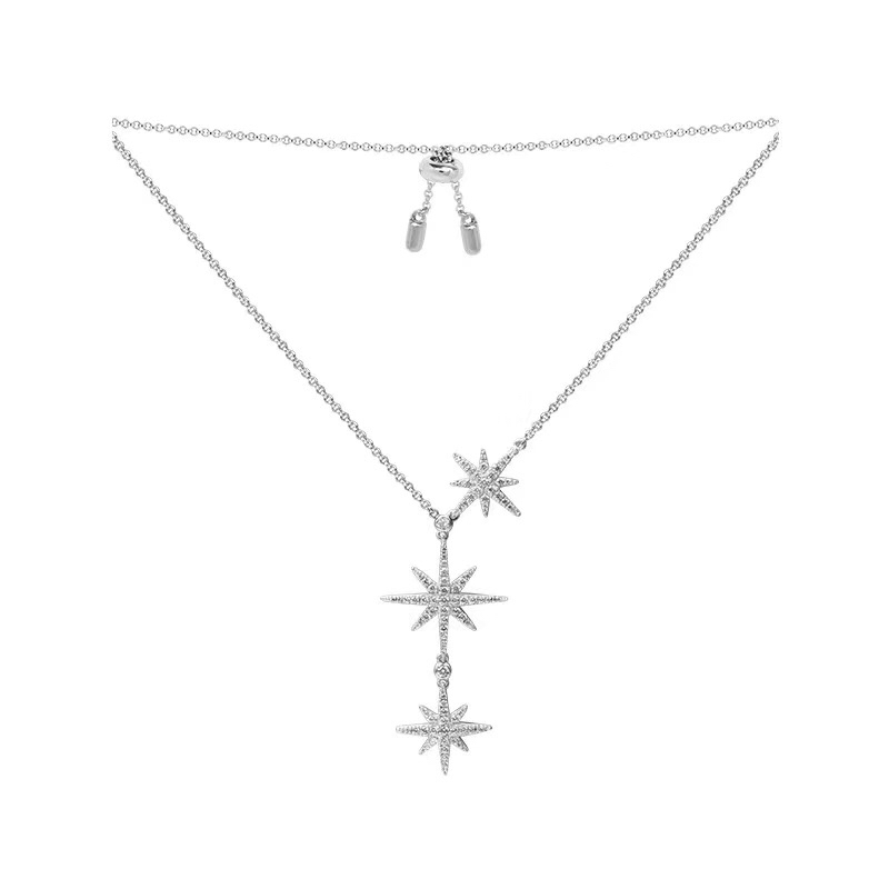 NO:104358,Valentine's Day gift recommendation high-end original 925. Sterling silver original replica APM Monaco silver inlaid crystal diamond meteor necklace rice-shaped pendant for women clavicle chain temperament necklace couple temperament trendy simple personality simple!  S925 sterling silver material, micro-insert precision version, electroplated 18k white gold!  Micro-set 5A zirconium diamond!  Original logo!  Chain length 65cm can be adjusted freely, Apm necklace, necklace, pure silver19860909情人节礼物推荐 高端原版925.纯银原版复刻APM Monaco银镶晶钻流星项链米字吊坠女锁骨链气质颈链情侣气质潮简约个性简约！s925纯银材质 微镶精工版、电镀18k白金色！微镶5A锆钻！原版logo！链长65cm可自由调节,Apm项链,necklace,pure silver,Jewelry