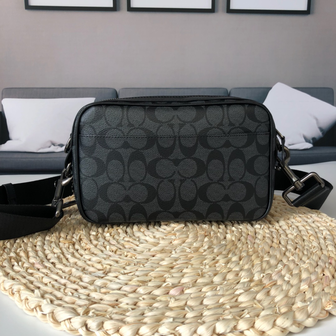Coach coach 39946 50713 50715新款相机包 全头层牛皮材质 Graham Crossbody单肩斜挎男士相机包 尺寸 26