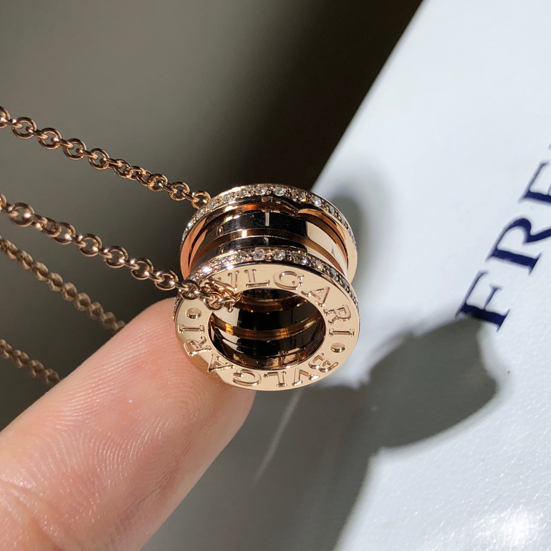 Bvlgari 客订 宝格丽边钻弹簧项链