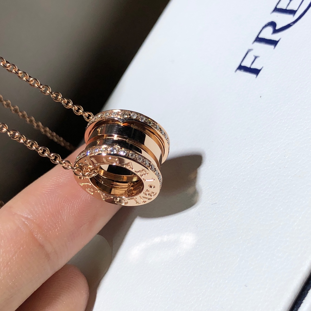 Bvlgari 客订 宝格丽边钻弹簧项链