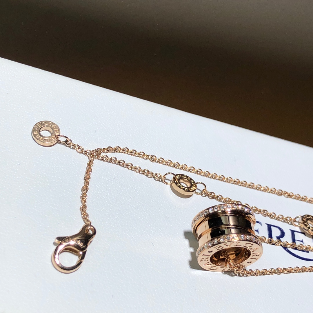 Bvlgari 客订 宝格丽边钻弹簧项链