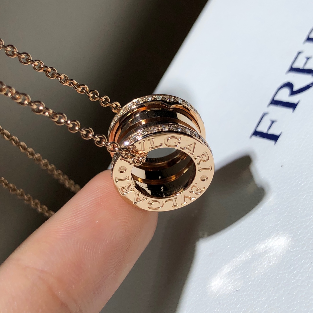 Bvlgari 客订 宝格丽边钻弹簧项链