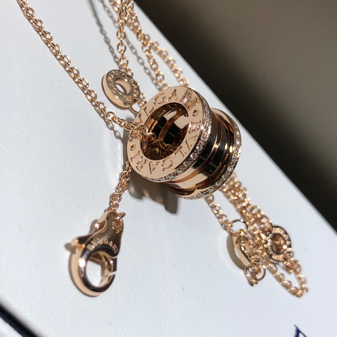 Bvlgari 客订 宝格丽边钻弹簧项链