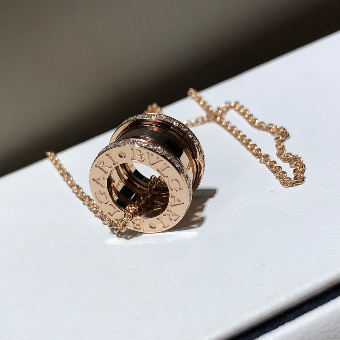 Bvlgari 客订 宝格丽边钻弹簧项链
