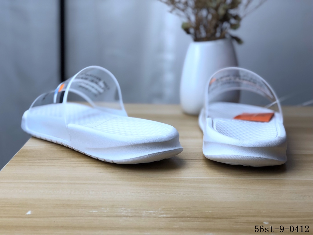 55！Nike OFF-WHITE x Nike BENASSI DUO ULTRA SLIDE 夏季休闲沙滩拖鞋！56st-9-0412