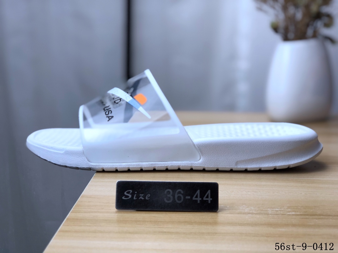 55！Nike OFF-WHITE x Nike BENASSI DUO ULTRA SLIDE 夏季休闲沙滩拖鞋！56st-9-0412