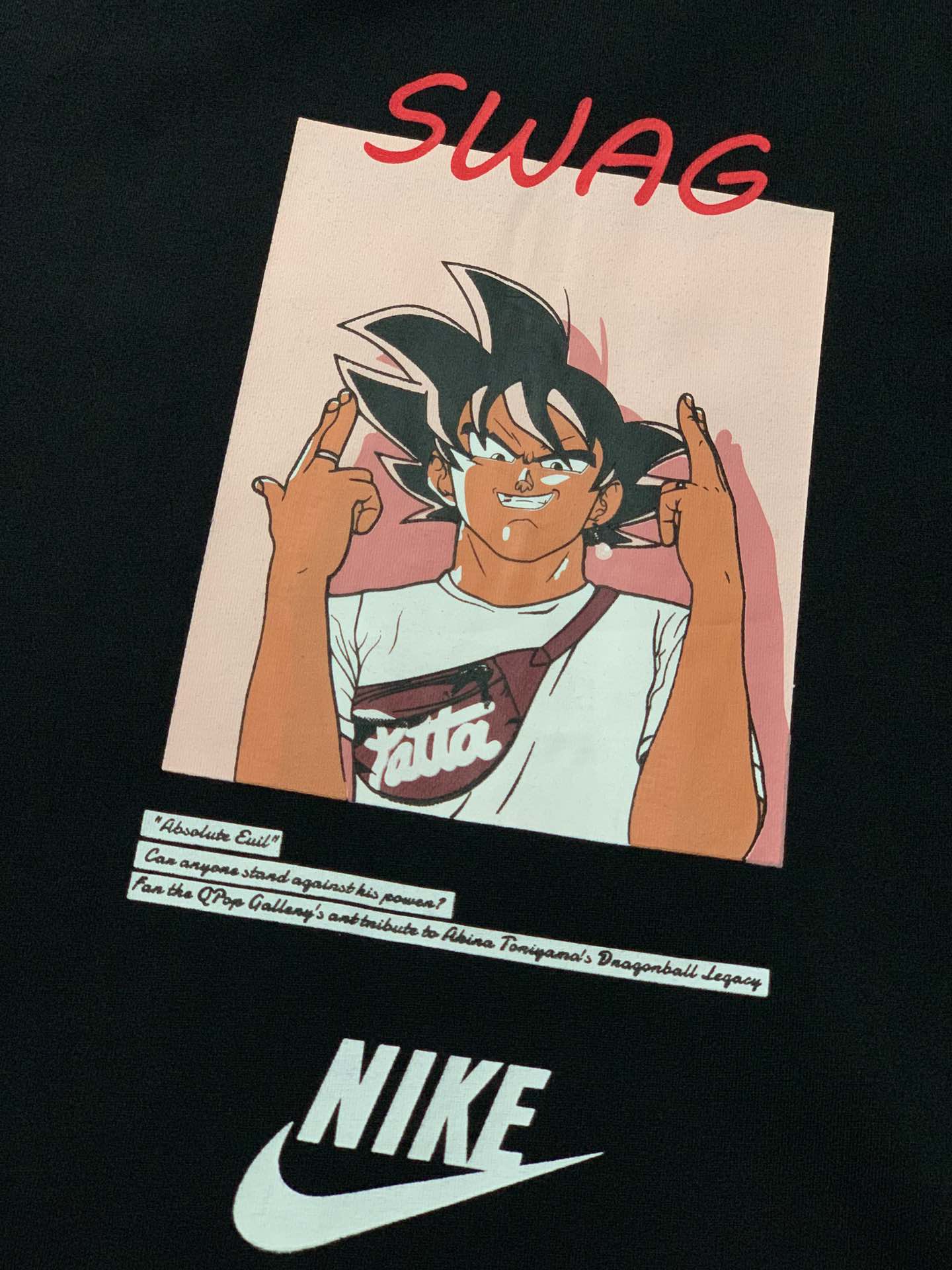 60 Nike 孙悟空SWAG插画短袖 rap，潮人必备款 黑白两色，细节完美