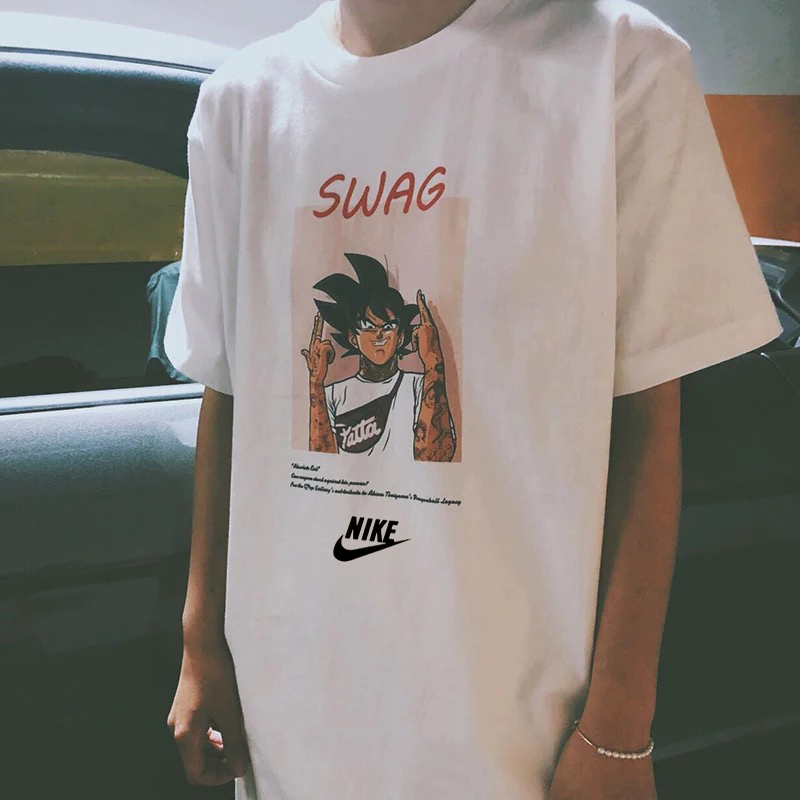 60 Nike 孙悟空SWAG插画短袖 rap，潮人必备款 黑白两色，细节完美