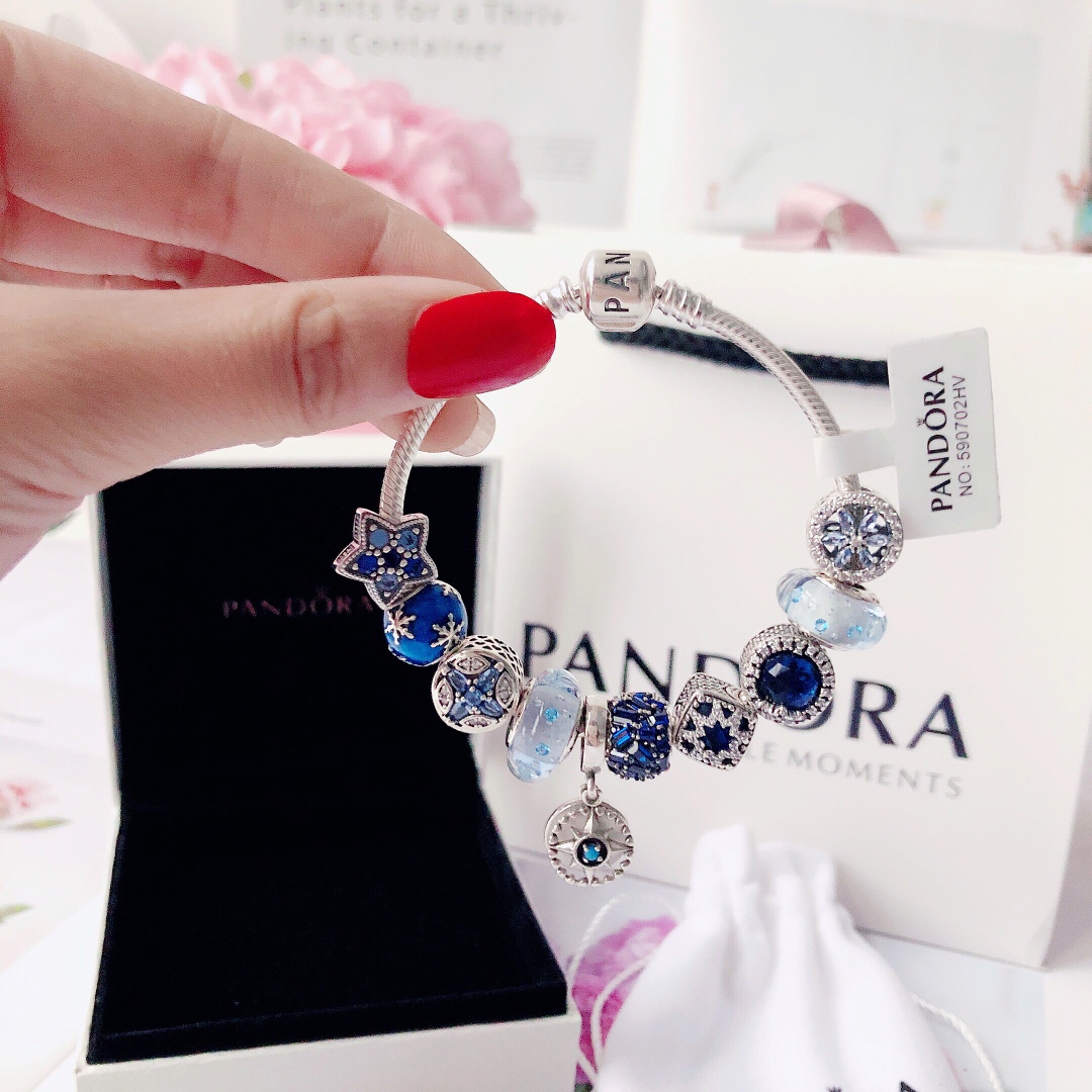 NO:103610,Pandora blue series, Pandora finished bracelet, bracelet19860909潘多拉蓝色系列,潘多拉成品手镯,bracelet,Jewelry