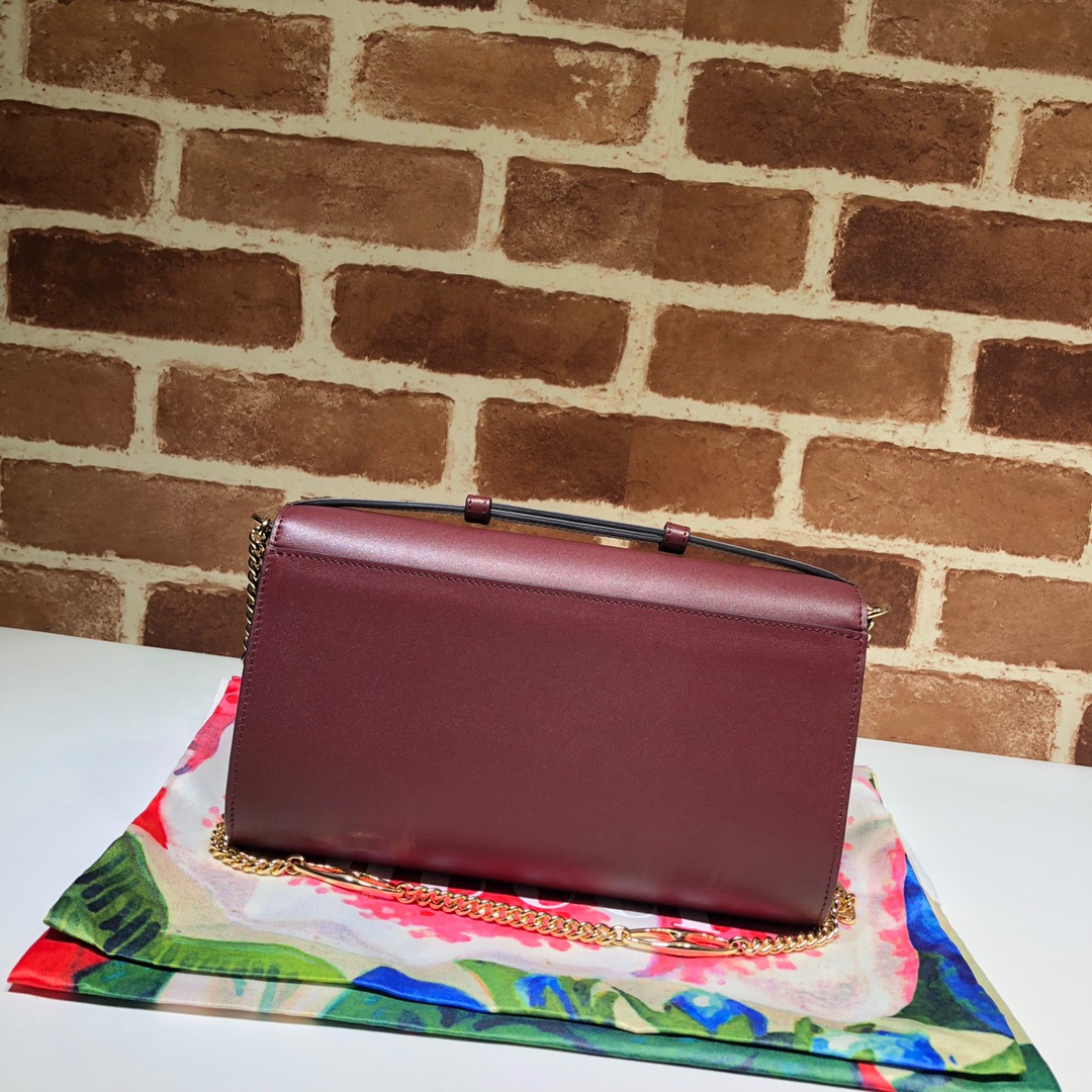 GUCCI古驰马衔扣1955系列平纹单肩斜挎包572375