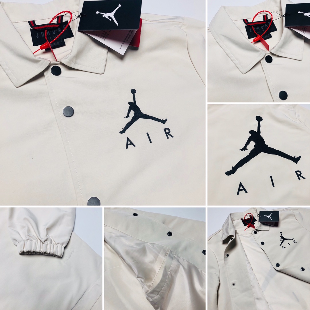 115 19年海外爆款 Nike Air Jordan Jumpman Coaches Jacket/乔丹后背飞人大logo情侣款教练夹克