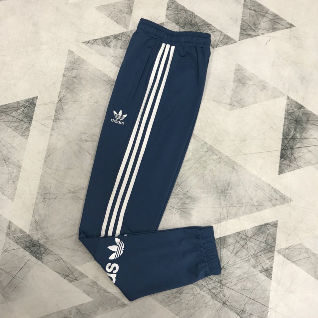 90 Adidas三叶草 复古运动休闲拼接长裤