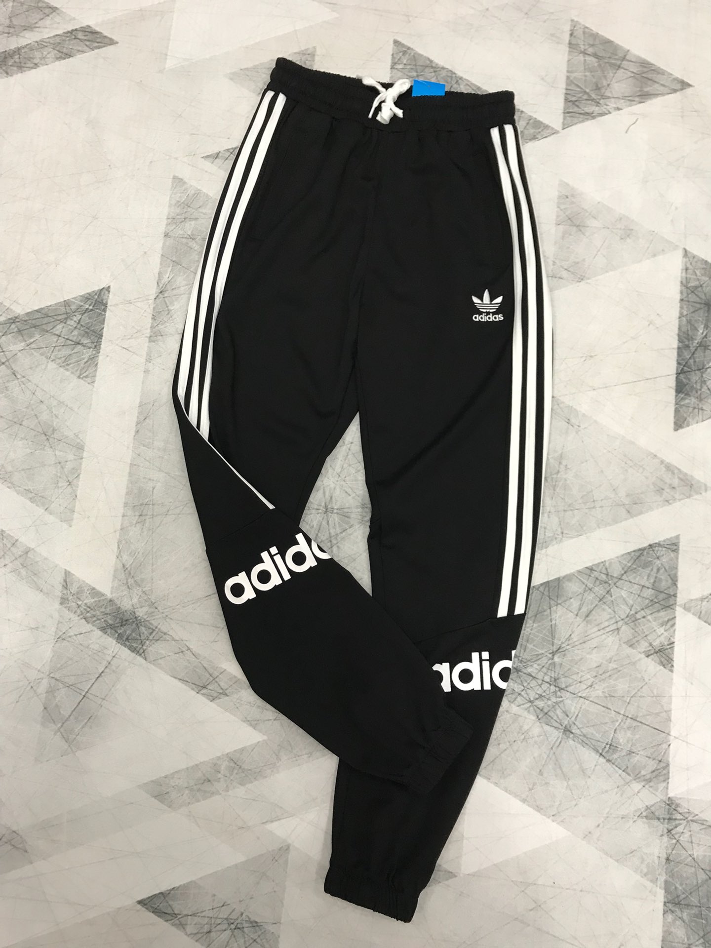 90 Adidas三叶草 复古运动休闲拼接长裤