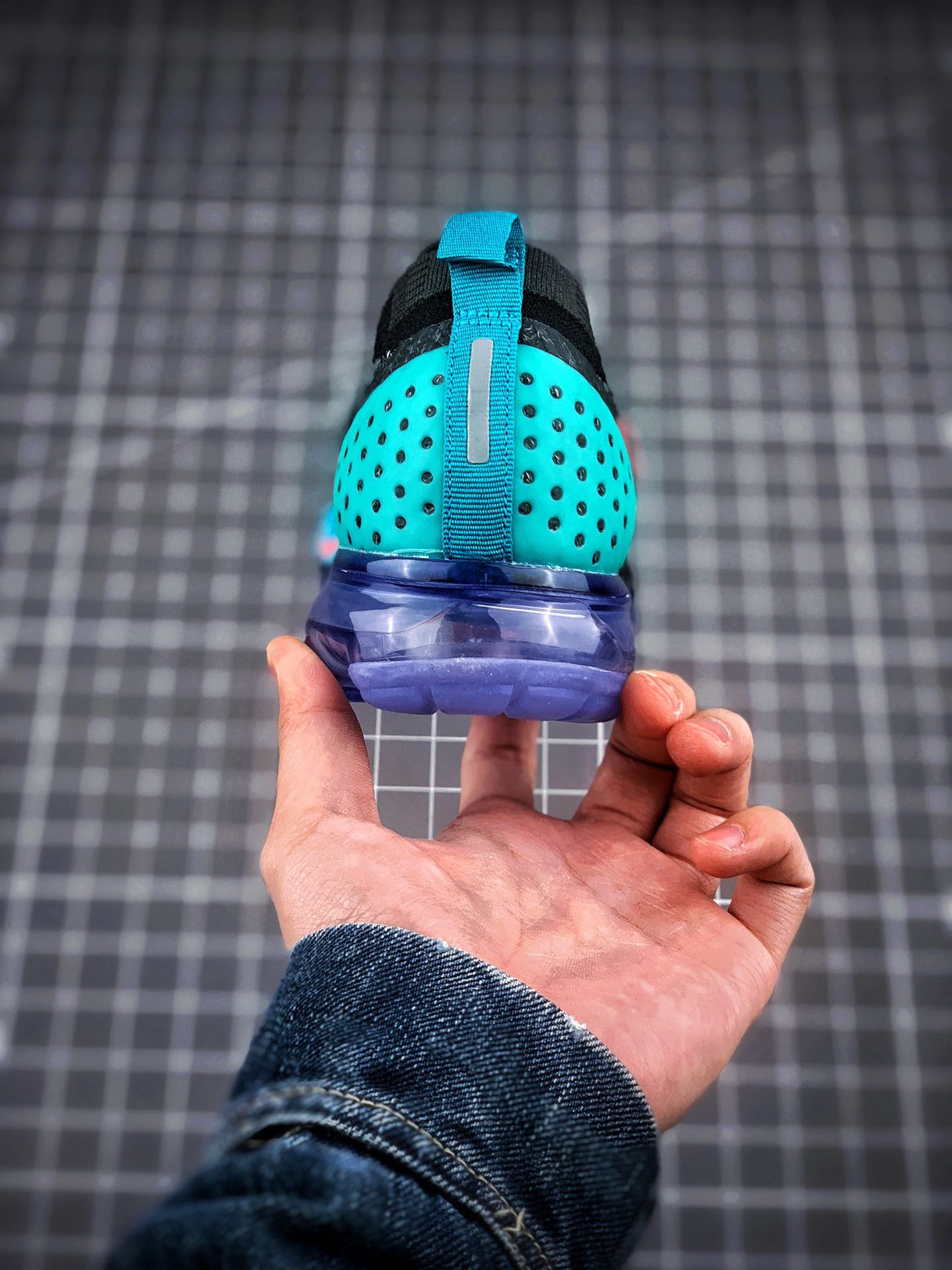 150携手工厂福利套现  强力输出  Nike Air VaporMax Flyknit 2.0 2018二代大气垫 “黑蓝紫” 真实气垫冲压 脚感完美