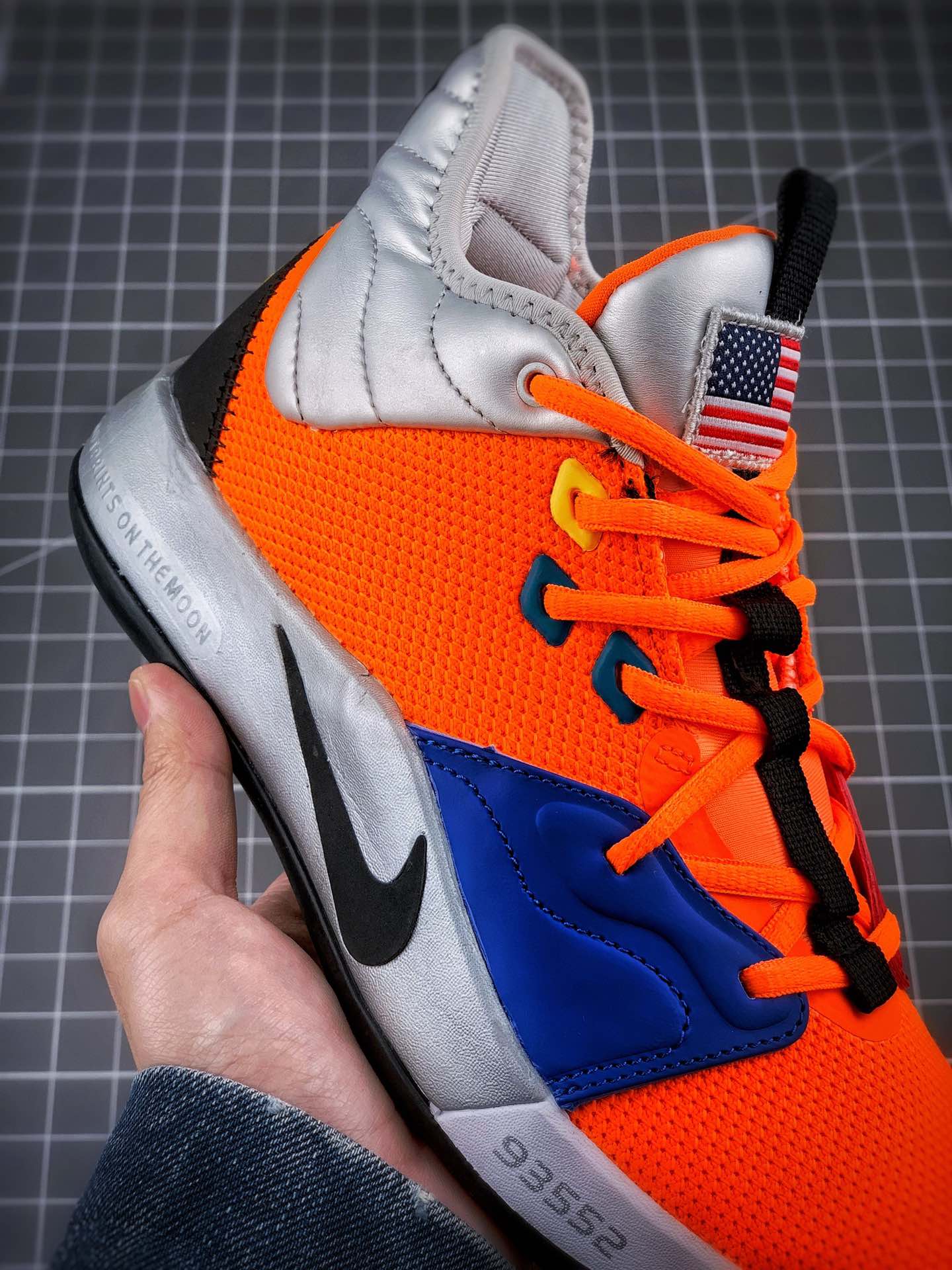 220Nike PG3 NASA EP 保罗乔治三代宇航员联名配色 原盒原标 zoom前掌气垫前掌包裹侧翼采用磨砂皮革CI2667-800