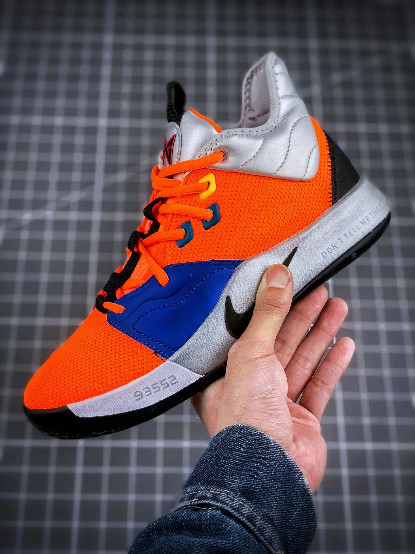220Nike PG3 NASA EP 保罗乔治三代宇航员联名配色 原盒原标 zoom前掌气垫前掌包裹侧翼采用磨砂皮革CI2667-800