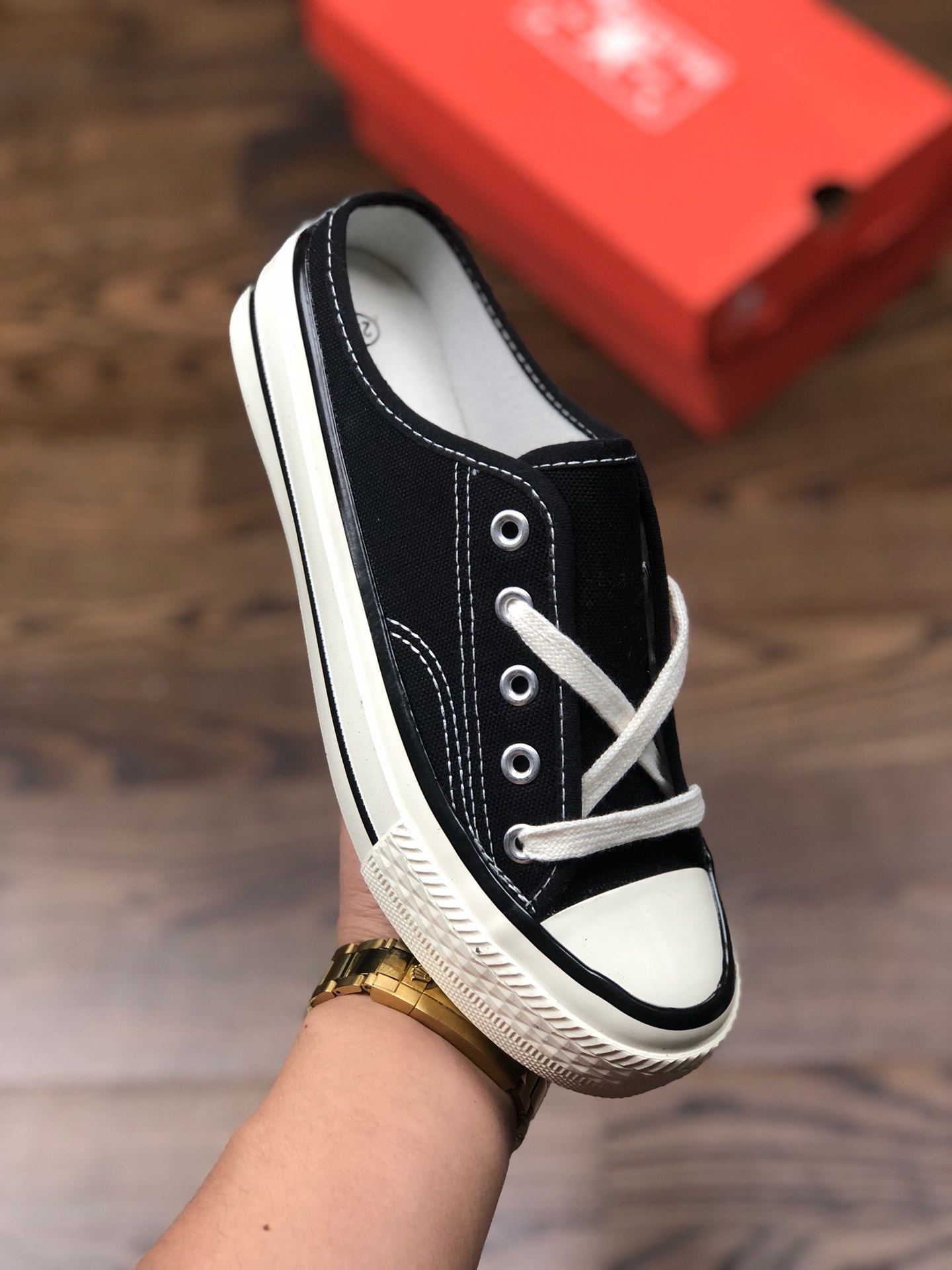 85   匡威 Converse  春夏爆款 顶级透气帆布半拖帆布鞋