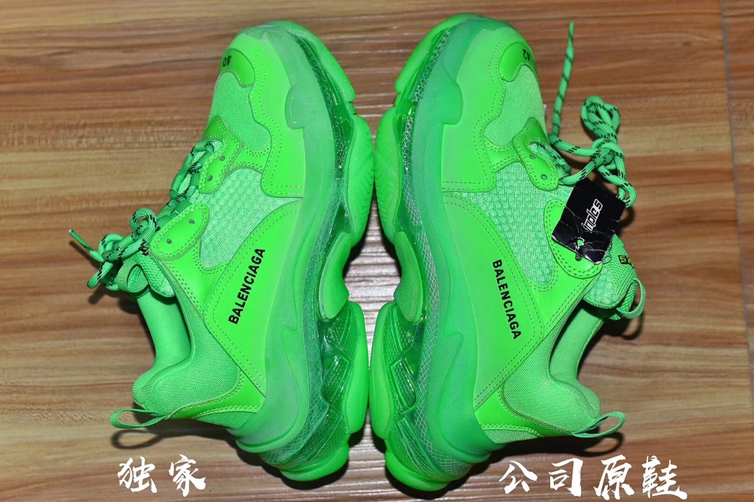 [Versión K: París retro] Zapatos de papá retro Balenciaga Trie-S Balenciaga con colchón de aire verde, talla: 35--45, v…
