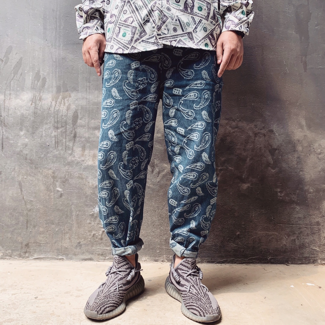 100 VANS Paisley Jeans  万斯 佩斯利花纹 腰果花 提花休闲直筒牛仔裤