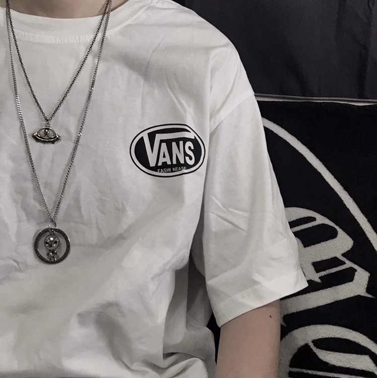 50 Vans万斯经典小标情侣纯棉短袖