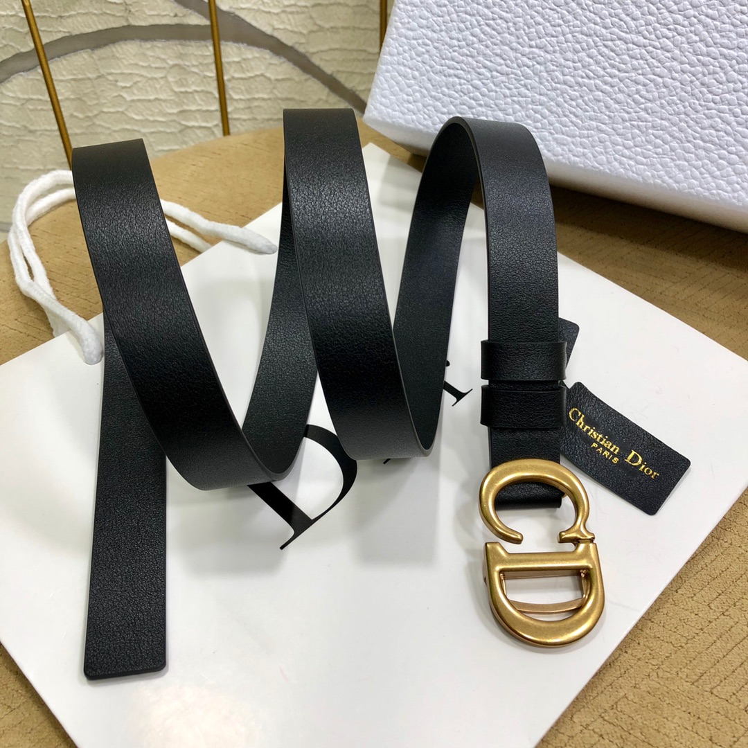 2.0cm迪奥全皮铜扣