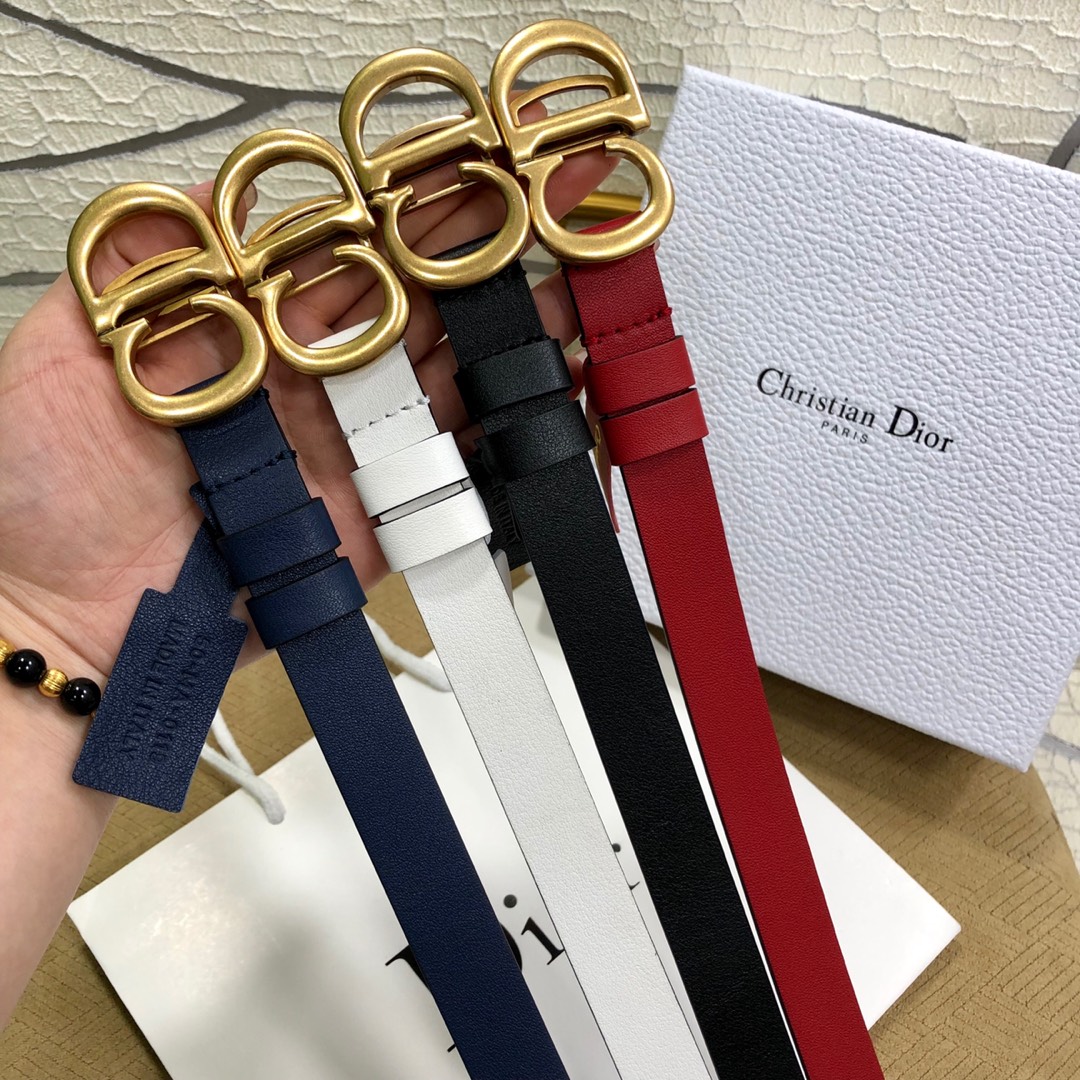 2.0cm迪奥全皮铜扣