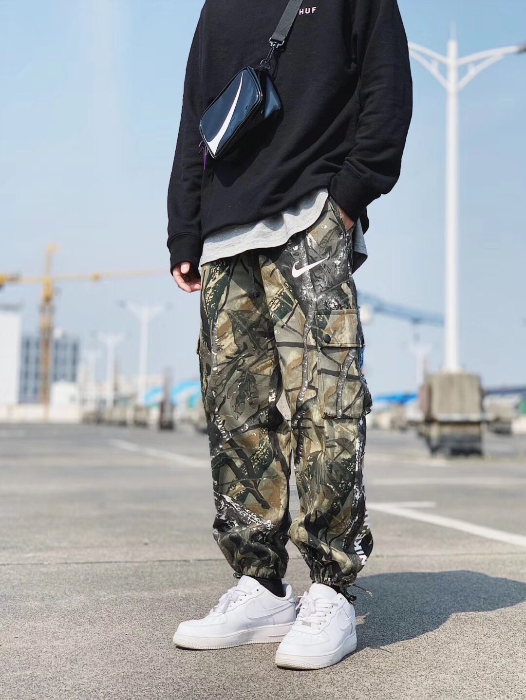 95 耐克Nike迷彩多口袋工装裤