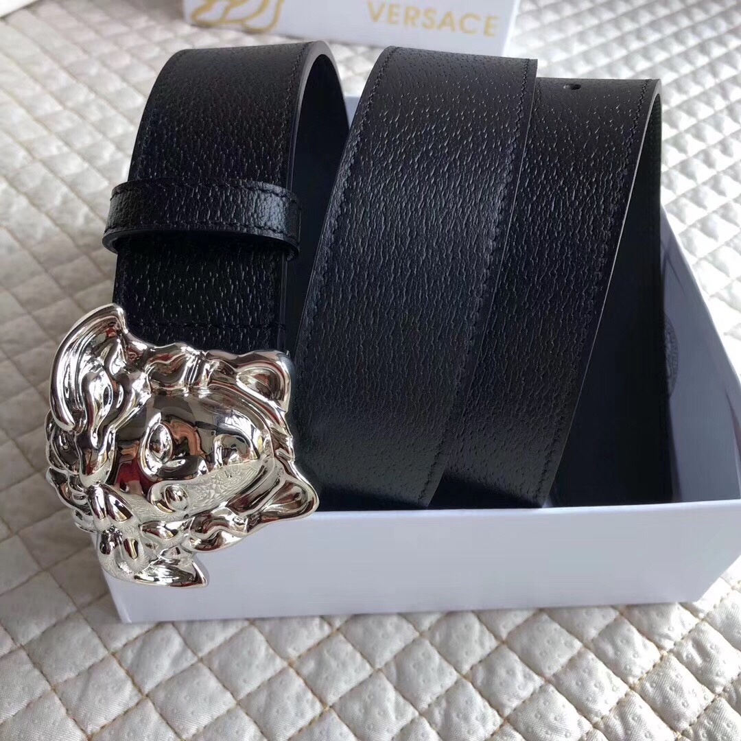 范思哲-獨家實拍头层牛皮带身品牌腰带