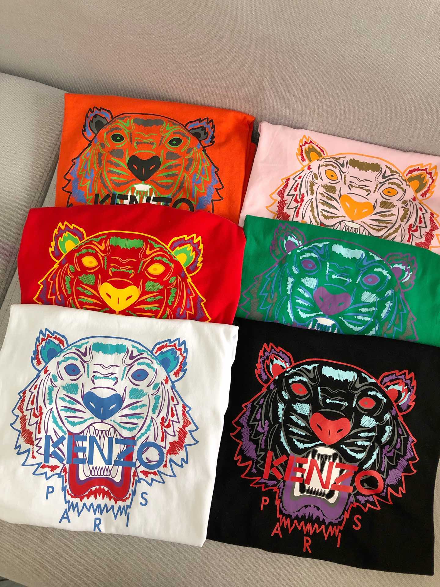 P65  上新！KENZO 19ss 春夏新款印花虎头短袖T恤