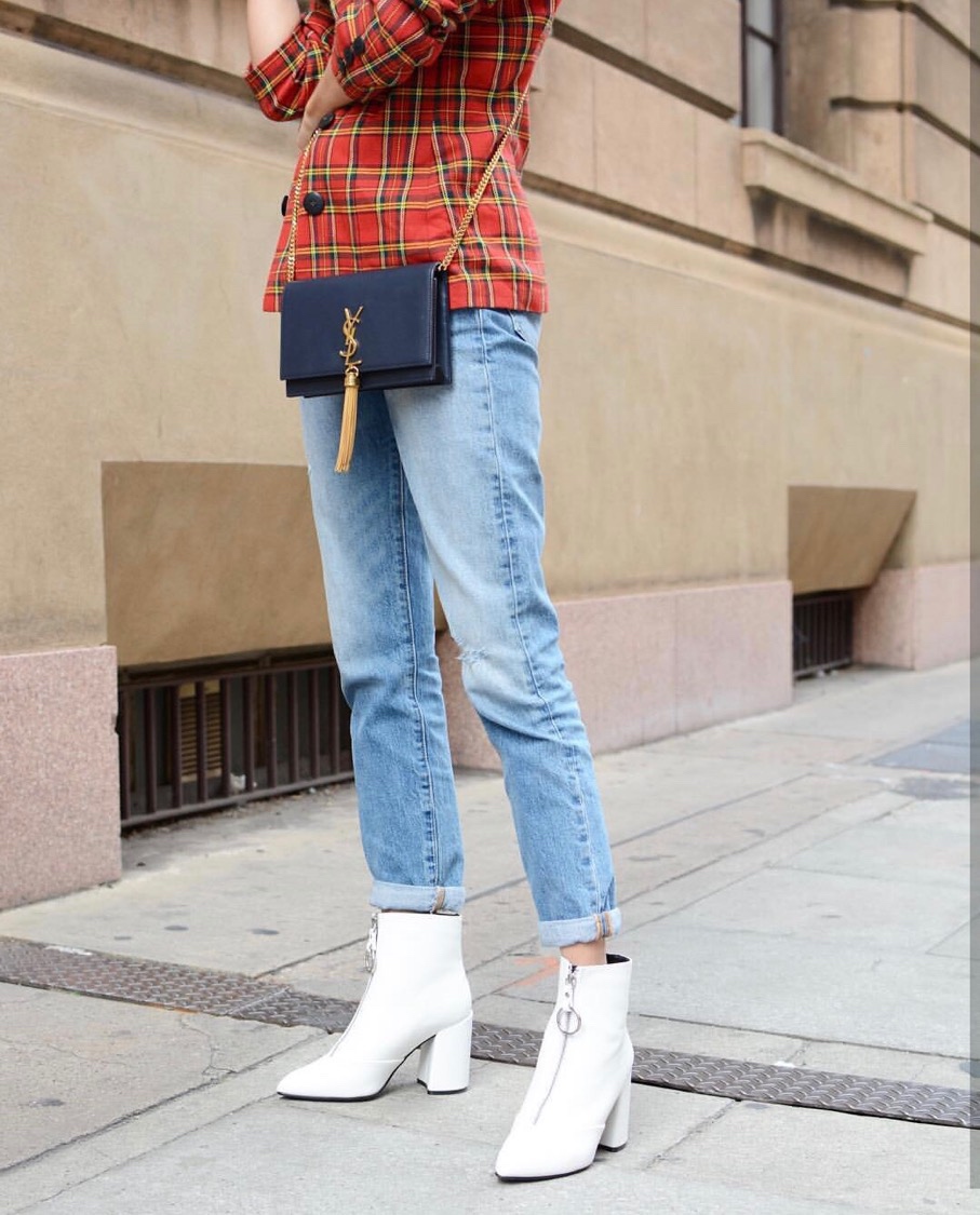 YSL KATE 19CM 流苏链条包 452159平纹/黑色金扣