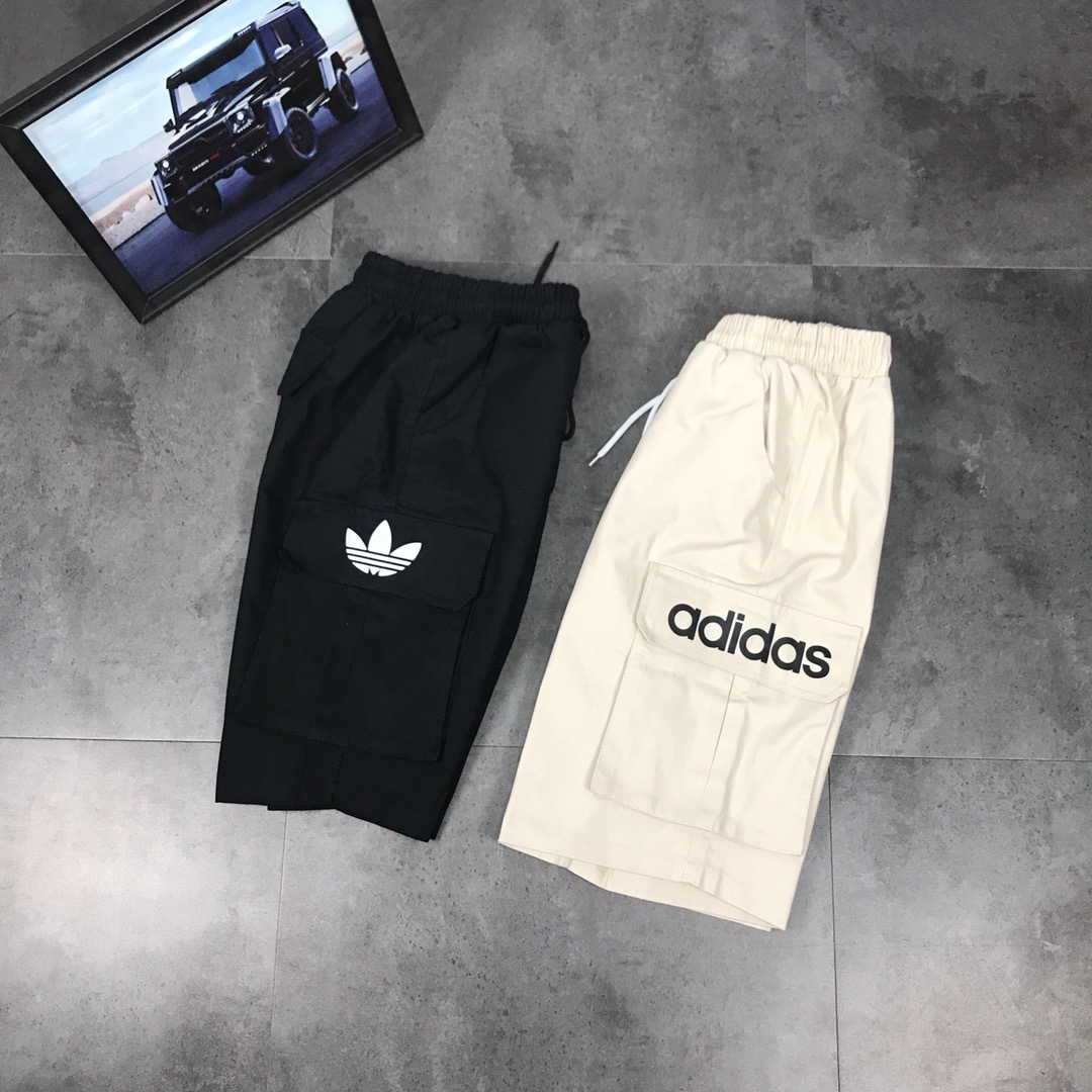 75 Adidas/阿迪达斯三叶草印花休闲工装短裤