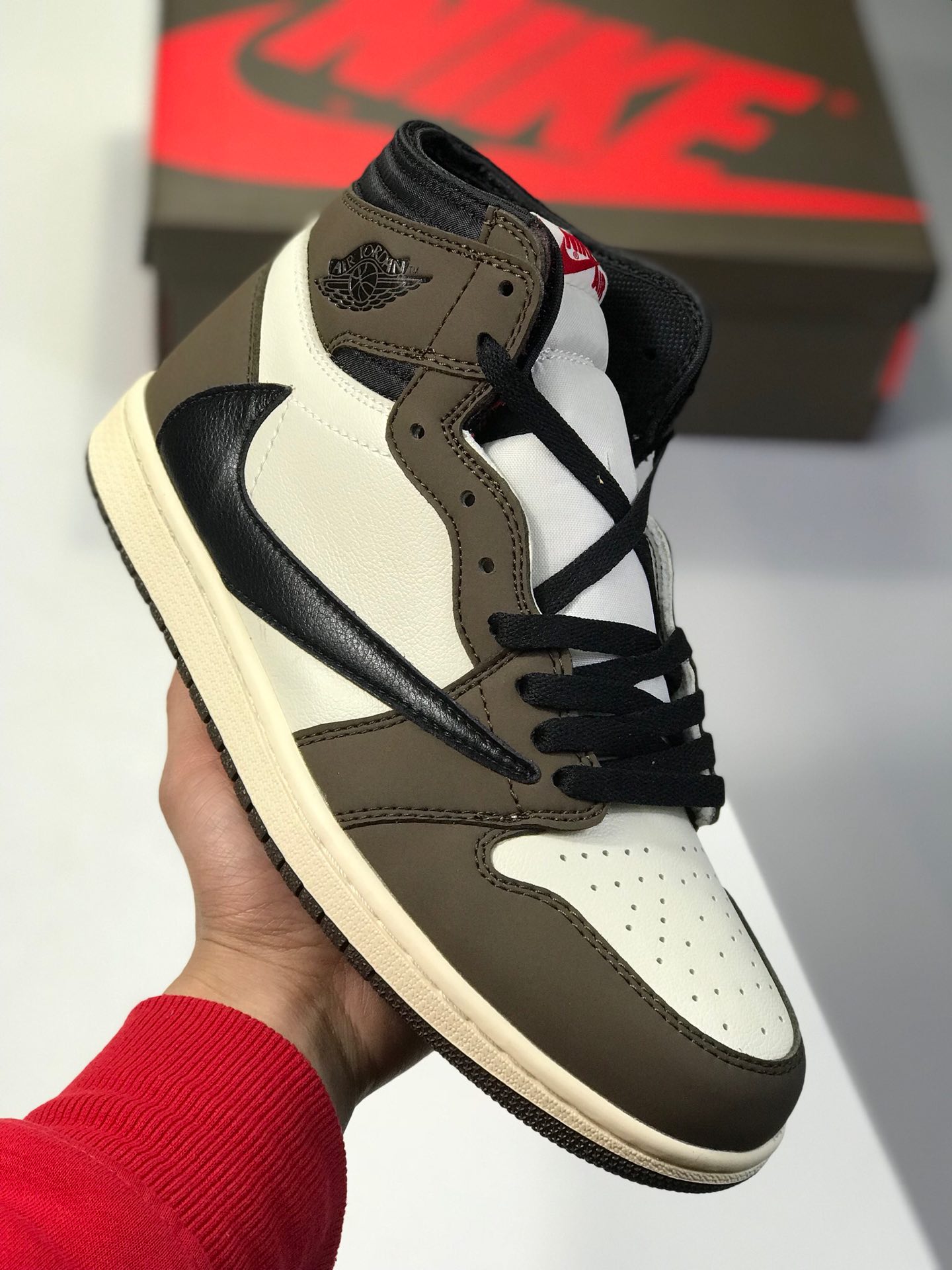 190 全网最具性价比全头层 原盒原标 Air Jordan 1 Travis Scott 倒钩 年度神款