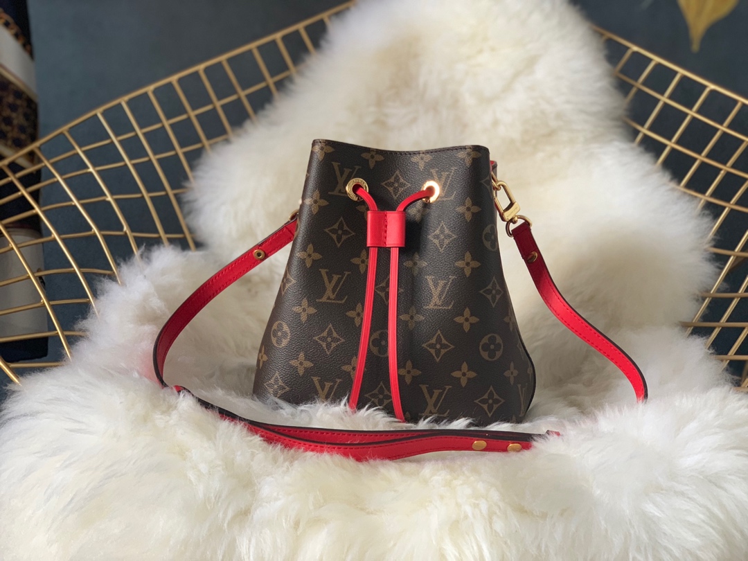 UK Sale
 Louis Vuitton LV NeoNoe Handbags Bucket Bags Red Epi Cowhide M53609