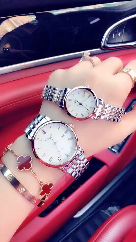 Longines Elegant الساعات وردة . روز الذهب العام للرجال والنساء كامل الصلب Quartz Movement