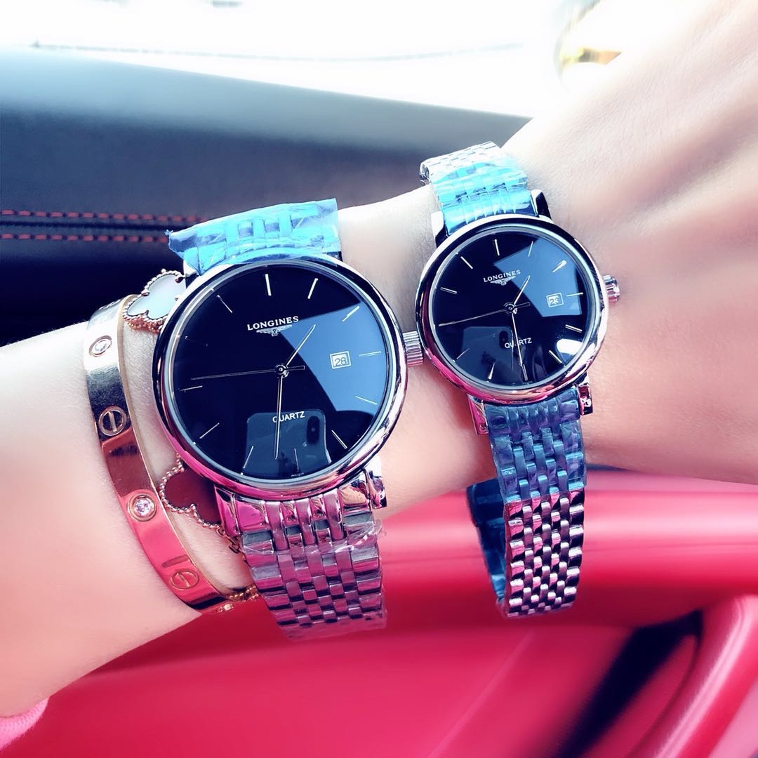 Longines Elegant الساعات أعلى جودة الموقع
 أبيض . العام للرجال والنساء كامل الصلب Quartz Movement