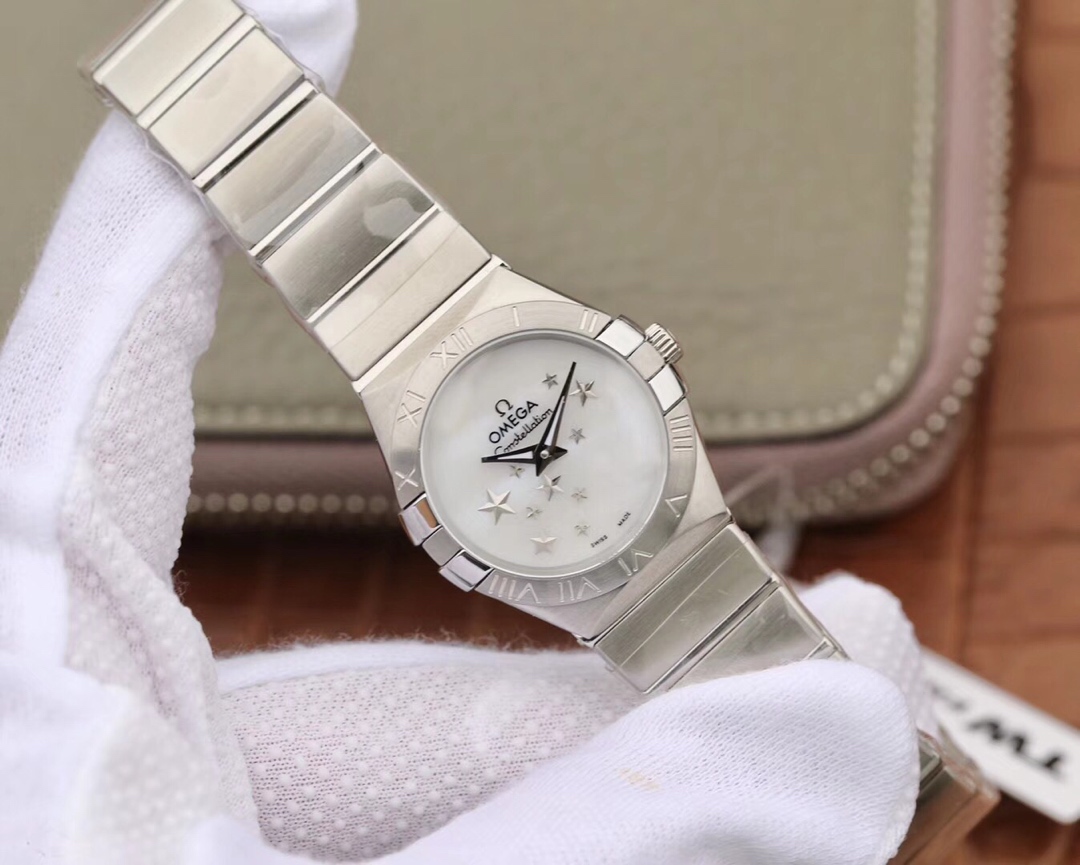 Omega TW欧米茄女款星座系列27mm石英腕表 ，每个零件都是原装 开模